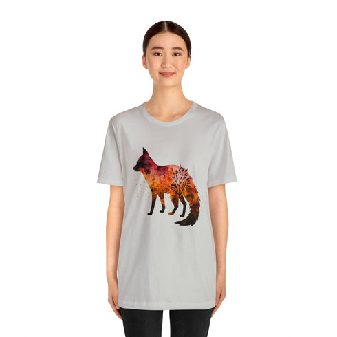 Autumn Fox Silhouette - Short Sleeve Tee